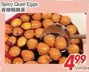 Spicy quail eggs