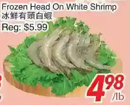 Foody World Frozen head on white shrimp offer