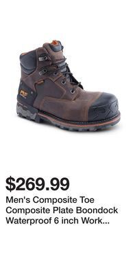 Mark's Men's composite toe composite plate boondock waterproof 6 inch work boots - brown offer