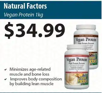 Healthy Planet Natural factors vegan protein offer