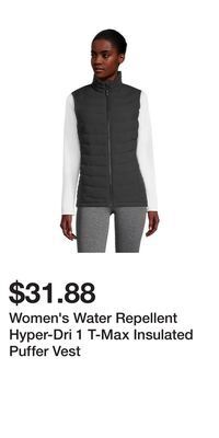 Mark's Women's water repellent hyper-dri 1 t-max insulated puffer vest offer