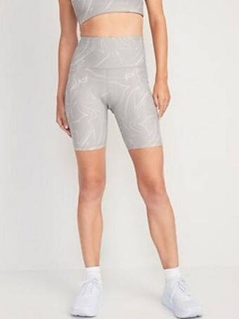 Old Navy High-waisted powersoft side-pocket biker shorts for women -- 8-inch inseam offer