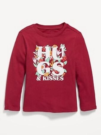 Old Navy Long-sleeve unisex valentine's graphic t-shirt for toddler offer