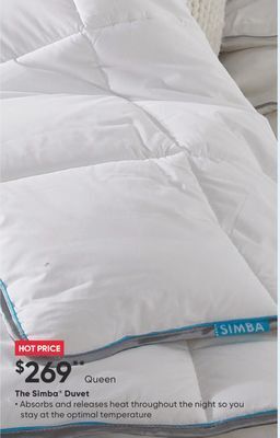 Sleep Country The simba® duvet offer