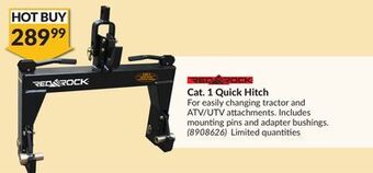 Princess Auto Cat. 1 quick hitch offer
