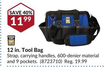 Princess Auto 12 in. tool bag offer