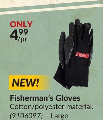 Princess Auto Fisherman's gloves offer