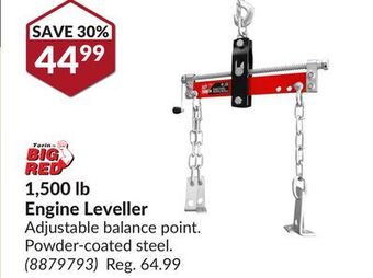 Princess Auto 1,500 lb engine leveller offer