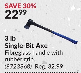 Princess Auto 3 lb single-bit axe offer