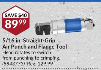 Princess Auto 5/16 in. straight-grip air punch and flange tool offer
