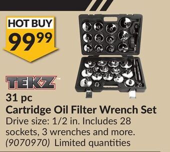 Princess Auto 31 pc cartridge oil filter wrench set offer