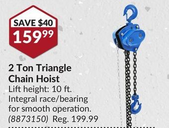 Princess Auto 2 ton triangle chain hoist offer