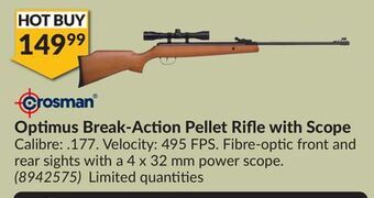 Princess Auto Optimus break-action pellet rifle with scope offer