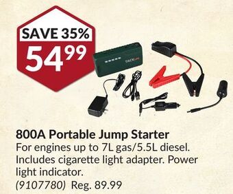 Princess Auto 800a portable jump starter offer
