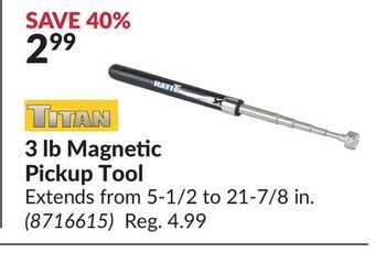 Princess Auto 3 lb magnetic pickup tool offer