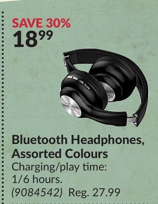 Princess Auto Bluetooth headphones, assorted colours offer