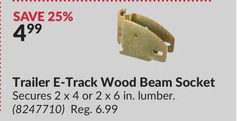 Princess Auto Trailer e-track wood beam socket offer