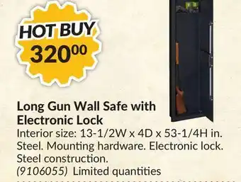 Princess Auto Long gun wall safe with electronic lock offer