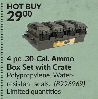 Princess Auto 4 pc. 30-cal. ammo box set with crate offer