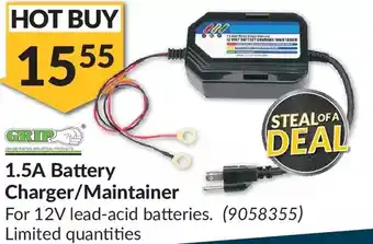 Princess Auto Grip 1.5a battery charger/maintainer offer