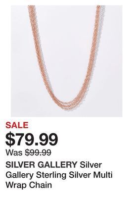 TSC Stores Silver gallery sterling silver multi wrap chain offer
