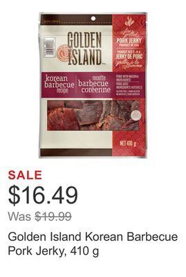 Costco Golden island korean barbecue pork jerky, 410 g offer