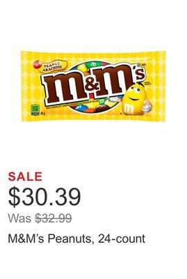 Costco M&m's peanuts, 24-count offer