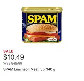 Costco Spam luncheon meat, 3 x 340 g offer