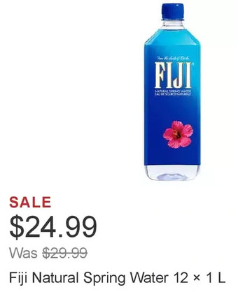 Costco Fiji natural spring water offer