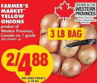 No Frills Farmer's Market Yellow Onions offer