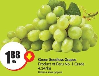 FreshCo Green Seedless Grapes offer