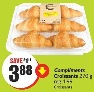 FreshCo Compliments Croissants 270g offer