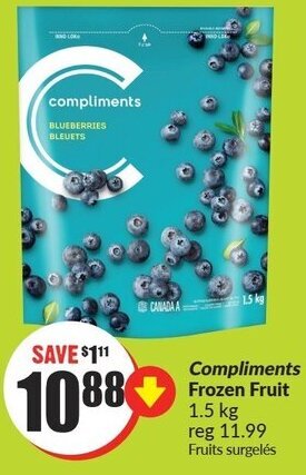 FreshCo Compliments Frozen Fruit 1.5 kg offer
