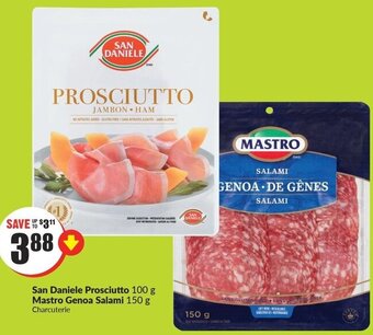 FreshCo San Daniele Prosciutto 100 g Mastro Genoa Salami 150 g offer
