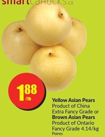 FreshCo Yellow Asian Pears or Brown Asian Pears offer