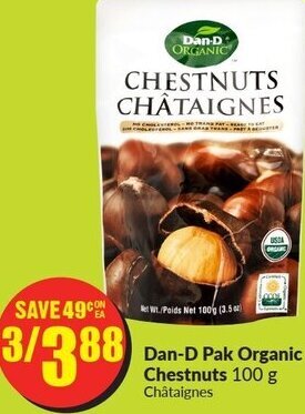 FreshCo Dan-D Pak Organic Chestnuts 100g offer