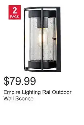 Costco Empire lighting rai outdoor wall sconce offer