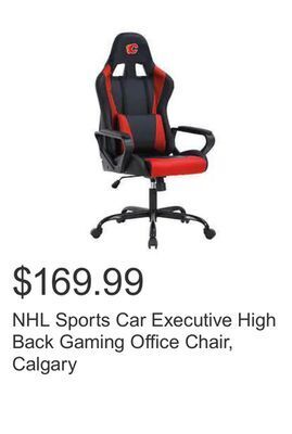 Costco Nhl sports car executive high back gaming office chair, calgary offer