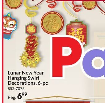 Party City Lunar new year hanging swirl decorations, 6-pc offer