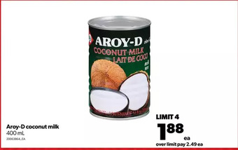 Real Canadian Superstore Aroy-d coconut milk offer
