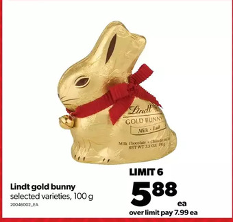 Real Canadian Superstore Lindt gold bunny offer