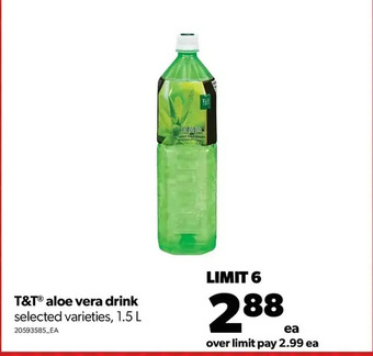 Real Canadian Superstore T&t aloe vera drink offer