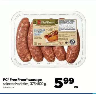 Real Canadian Superstore Pc free from sausage offer