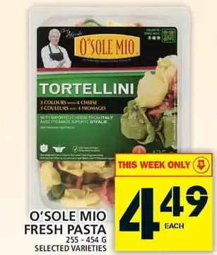 Food Basics O'sole mio fresh pasta offer