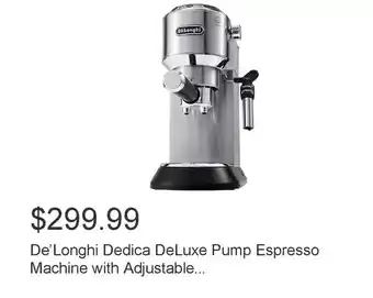 Costco De'longhi dedica deluxe pump espresso machine with adjustable offer