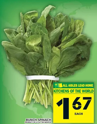 Food Basics Bunch spinach offer