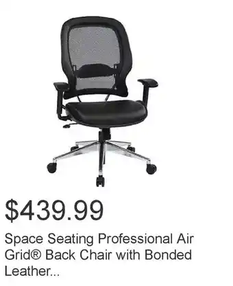 Costco Space seating professional air grid back chair with bonded leather offer