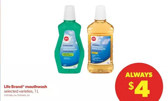 Real Canadian Superstore Life brand mouthwash offer