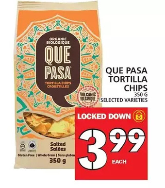 Food Basics Que pasa tortilla chips offer