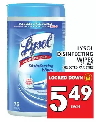 Food Basics Lysol disinfecting wipes offer